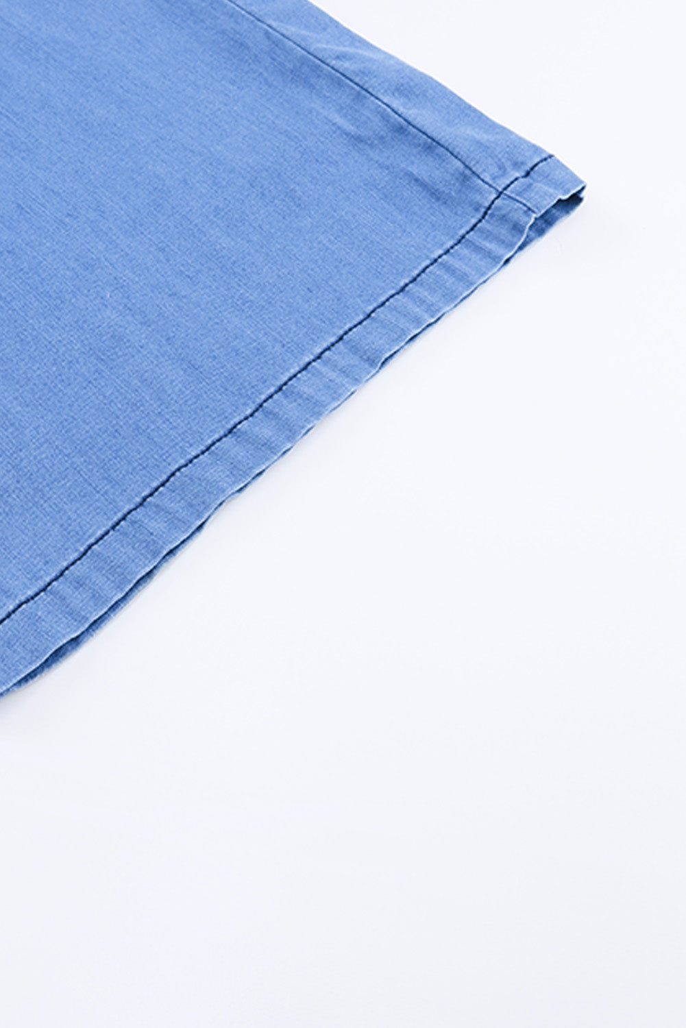 กางเกงยีนส์ Tencel ขากว้างเอวสูงกระเป๋า