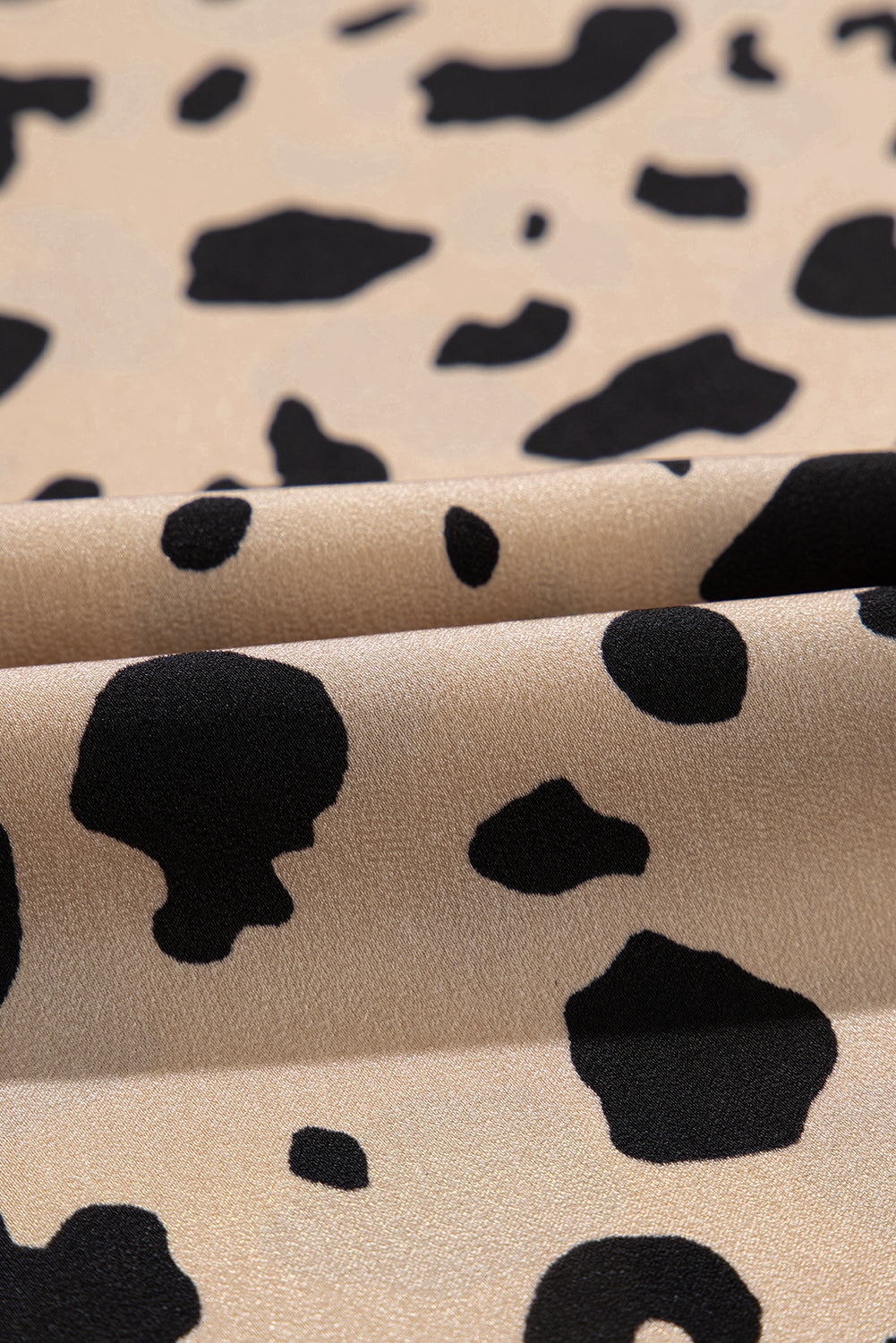 กระโปรง Midi Hem สีกากีลายเสือ